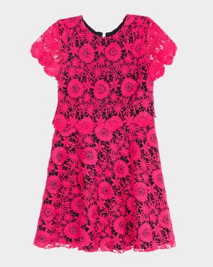 Girl's Serenity Openwork Lace Dress, Size 7-16