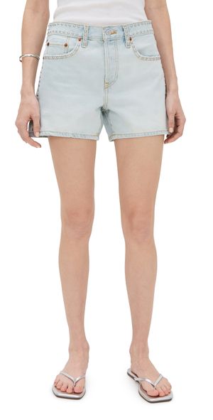 RE/DONE Studded Boy Shorts Aqua Stud 27