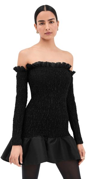 Kika Vargas Dot Dress Black 2