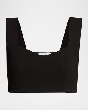 Jordana Seamed Cropped Bra Top