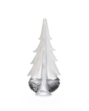 Vermont Snowy Branches Glass Evergreen