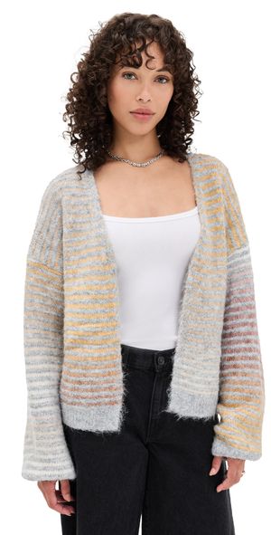 Little Lies Rainbow Blend Cardigan Grey M/L
