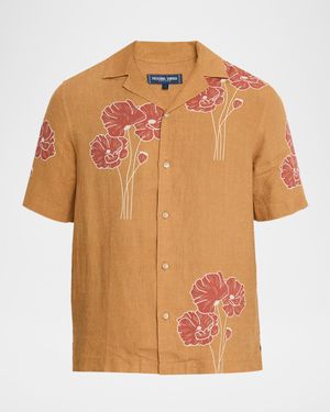 Men's Roberto Floral Linen Short-Sleeve Shirt