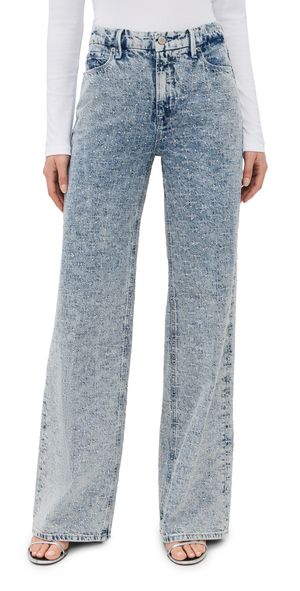 Good American Good Skate Wide Crystal Jeans indigo1070 16