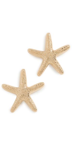 Ettika Statement Starfish Stud Earrings Gold One Size