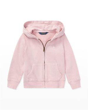 Girl's Drapey Terry Zip Hoodie, Size 2-6X