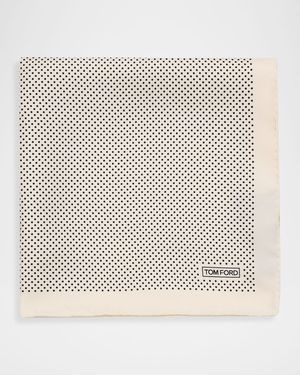 Men's Micro Polka Dot Silk Pocket Square