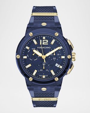 F-80 44mm Translucent Blue Bioplastic Chronograph Watch