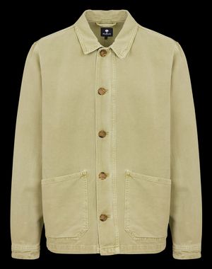 Faguo - Veste col classique en coton - Taille XL - Kaki