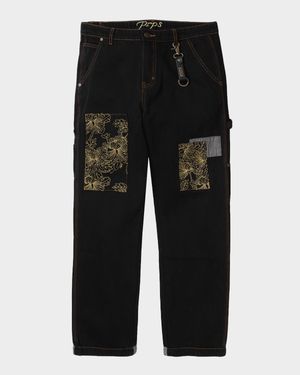 Men's Okinawa Embroidered Carpenter Pants