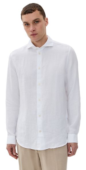 NN07 Andrew Linen Dress Shirt White XXL