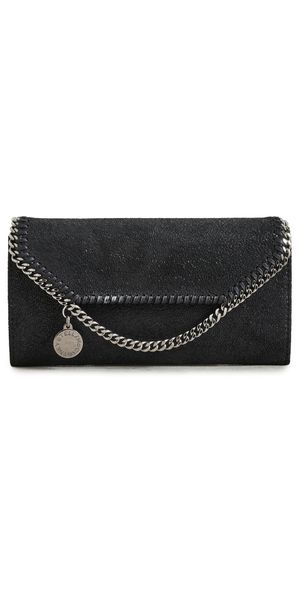 Stella McCartney Falabella Continental Wallet Black One Size