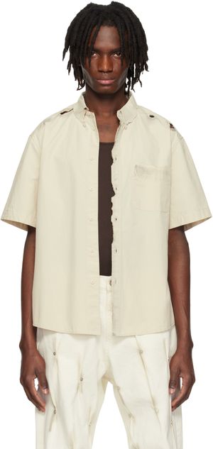 KUSIKOHC Beige Burned Shirt