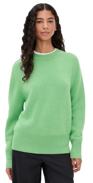 Renggli Oversized Cashmere Crewneck Sweater Jade XL