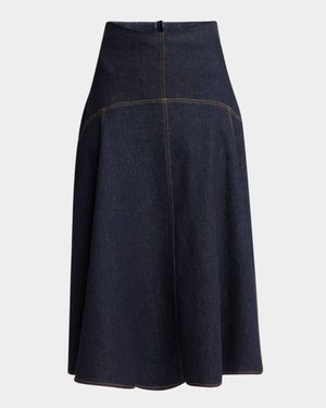 The Denim Triangle Skirt