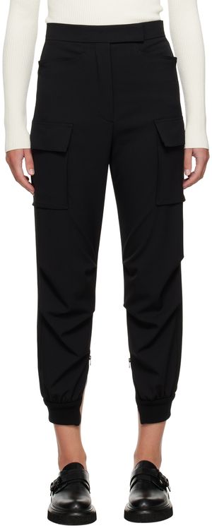 Max Mara Black Cargo Pocket Trousers