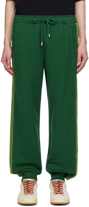 Lanvin Green Side Curb Sweatpants