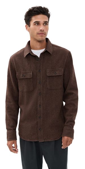 Taylor Stitch The Ledge Shirt Black Coffee Tweed 44