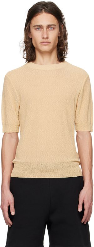 AMI Paris Beige Semi-Sheer T-Shirt