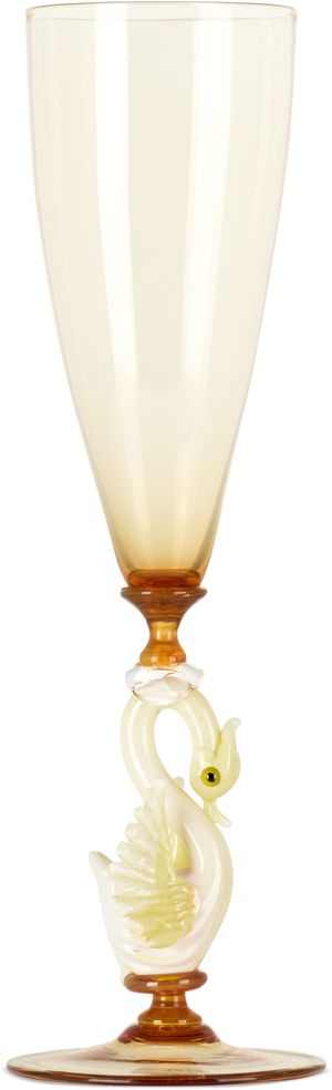 Charlie Larouche-Potvin Verre à vin vert à ornement de cygne exclusif à SSENSE - The Sea Creature Goblets