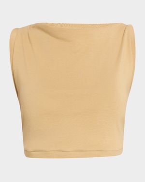 Mae Cropped High-Neck Top