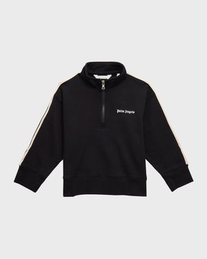 Boy's Logo-Print Half-Zip Track Jacket, Size 4-12
