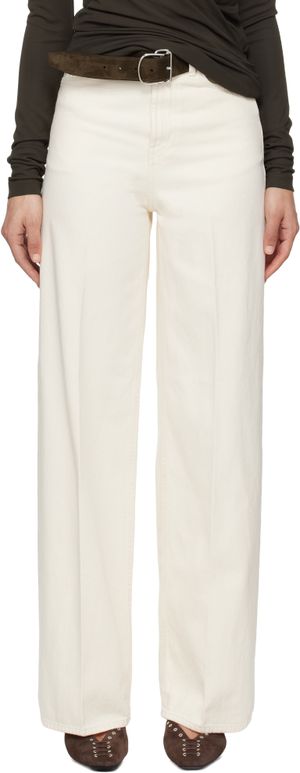 TOTEME Off-White Wide Leg Jeans
