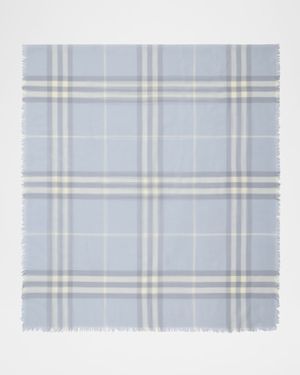 Giant Check Wool Scarf