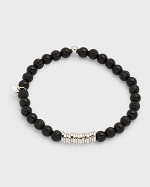 Men's Onyx Beaded Bracelet