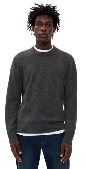 Vince Cashmere Blend Crew Neck Sweater H Charcoal XL