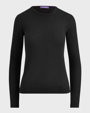 Long-Sleeve Cashmere Crewneck Sweater