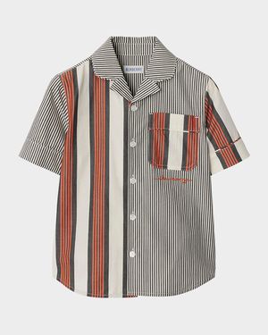 Boy's Xanadu Mixed Striped Shirt, Size 3-14