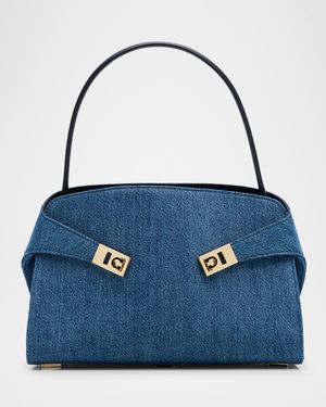 Hug Washed Denim Shoulder Bag