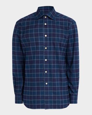 Men's Plaid Button-Front Shirt