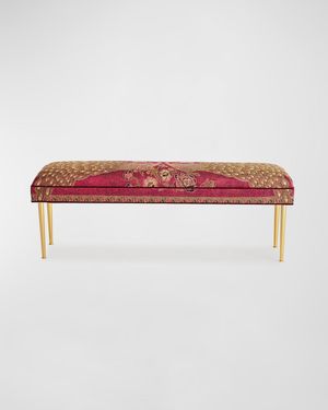 Fuchsia Peacock Bench, 50"