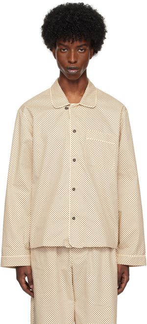 Galilee-By-Sea Beige Polka Miles Pyjama Shirt