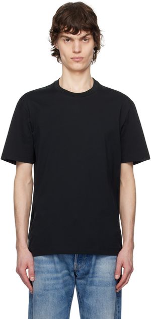 Brioni T-shirt noir à col ras du cou