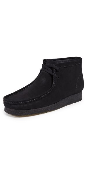 Clarks Suede Wallabee Boots Black 10