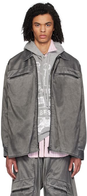 Y/Project Chemise grise à fronces