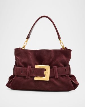 Anthem Medium Shoulder Bag in Suede