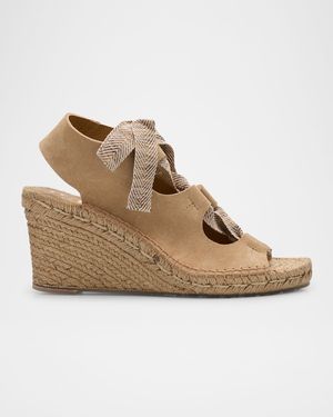 Otelia Lace-Up Suede Espadrille Sandals