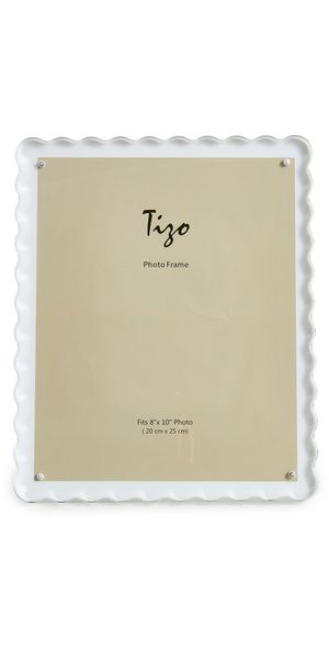 Tizo Design Lucite Frame Wave Design White 8x10 White One Size