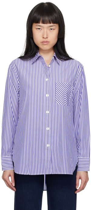 rag & bone Blue Striped Shirt
