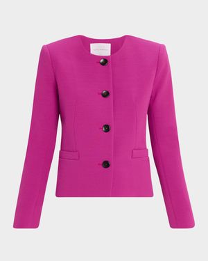 Single-Breasted Shrunken Jacket