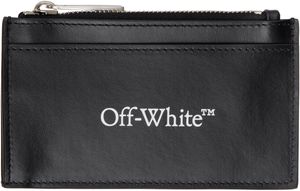 Off-White Black Bookish Zipped Card Holder