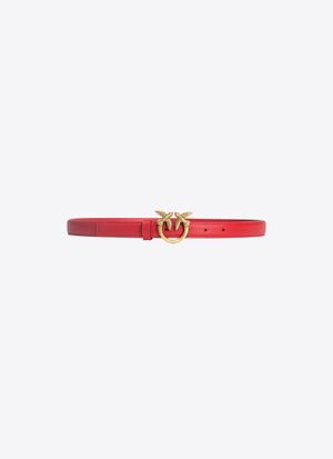 Pinko - Fine ceinture love birds - Taille 95 - Rouge