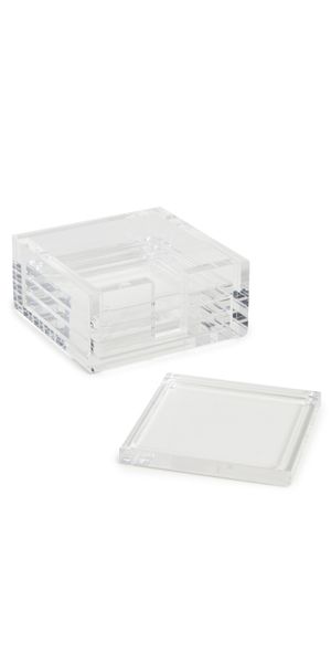 Tizo Design Tizo Design Clear Acrylic Coasters Clear One Size