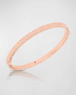Princess 18k Rose Gold Diamond Bangle