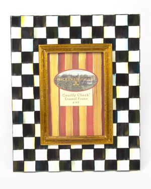 Courtly Check Enamel Frame, 4x6