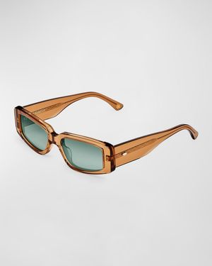 Concept 2 Brown Acetate Cat-Eye Sunglasses